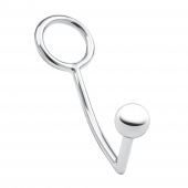 Кольцо на пенис с анальным стимулятором Stainless Steel Anal Hook   Cock Ring - BlueLine - в Ульяновске купить с доставкой