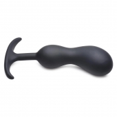 Черный массажер простаты с утяжелителями Premium Silicone Weighted Prostate Plug Large - 18,8 см. - XR Brands - в Ульяновске купить с доставкой