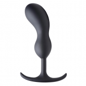 Черный массажер простаты с утяжелителями Premium Silicone Weighted Prostate Plug Large - 18,8 см. - XR Brands - в Ульяновске купить с доставкой