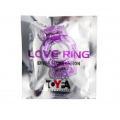 Фиолетовое виброкольцо с двумя вибропульками - Toyfa Basic - в Ульяновске купить с доставкой