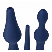 Набор из 3 универсальных насадок для анального душа Universal 3 Piece Silicone Enema Attachment Set - XR Brands - купить с доставкой в Ульяновске