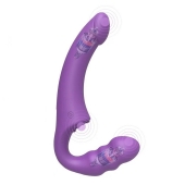 Фиолетовый безремневой страпон Straples Strap-On Dildo - Erokay - купить с доставкой в Ульяновске