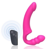 Розовый безремневой страпон Straples Strap-On Dildo - Erokay - купить с доставкой в Ульяновске