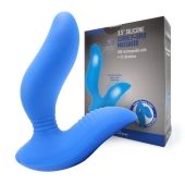 Синий вибромассажер простаты 3,5’’ Curve P-spot Massager - 12 см. - Erokay - в Ульяновске купить с доставкой