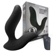 Черный вибромассажер простаты 3,5’’ Remote Control Curve P-spot Massager - 12 см. - Erokay - в Ульяновске купить с доставкой