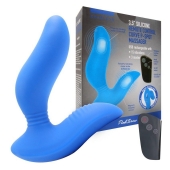 Синий вибромассажер простаты 3,5’’ Remote Control Curve P-spot Massager - 12 см. - Erokay - в Ульяновске купить с доставкой