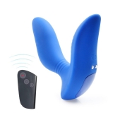 Синий вибромассажер простаты 3,5’’ Remote Control Curve P-spot Massager - 12 см. - Erokay - в Ульяновске купить с доставкой