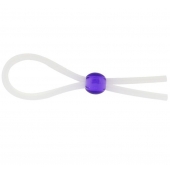 Прозрачное лассо с фиолетовой бусиной SILICONE COCK RING WITH BEAD LAVENDER - NMC - в Ульяновске купить с доставкой