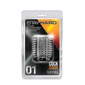 Прозрачная насадка с шипами STAY HARD COCK SLEEVE 01 CLEAR - Blush Novelties - в Ульяновске купить с доставкой