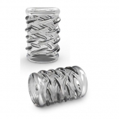 Прозрачная насадка с объёмными чёрточками STAY HARD COCK SLEEVE 06 CLEAR - Blush Novelties - в Ульяновске купить с доставкой