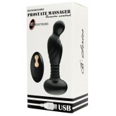 Черный массажер простаты с вибрацей и возвратно-поступательными движениями - Boys of Toys - в Ульяновске купить с доставкой