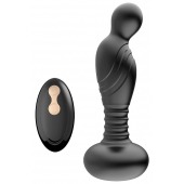 Черный массажер простаты с вибрацей и возвратно-поступательными движениями - Boys of Toys - в Ульяновске купить с доставкой