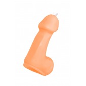 Оранжевая свеча в форме пениса - 47 гр. - Pecado - купить с доставкой в Ульяновске