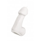 Белая свеча в форме пениса - 47 гр. - Pecado - купить с доставкой в Ульяновске