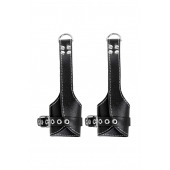 Черные подвесы с белой строчкой - Pecado - купить с доставкой в Ульяновске