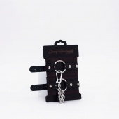 Черно-красные кожаные оковы - Crazy Handmade - купить с доставкой в Ульяновске