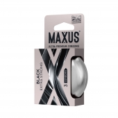Черные утолщенные презервативы MAXUS Extra Strong с железным кейсом - 3 шт. - Maxus - купить с доставкой в Ульяновске