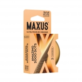 Точечные презервативы MAXUS 2000 Amazing Dots с железным кейсом - 3 шт. - Maxus - купить с доставкой в Ульяновске