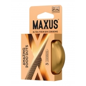 Точечные презервативы MAXUS 2000 Amazing Dots с железным кейсом - 3 шт. - Maxus - купить с доставкой в Ульяновске
