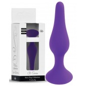 Фиолетовая анальная втулка Silcone Purple Plug Large - 12,5 см. - Boys of Toys