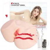 Мастурбатор-полуторс с двойным слоем материала и вибрацией Jenny Onahole Real Vagina - KOKOS - в Ульяновске купить с доставкой