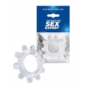 Прозрачное эрекционное кольцо со стимулирующими шариками - Sex Expert - в Ульяновске купить с доставкой