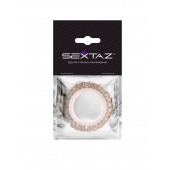 Эрекционное кольцо с бежевыми «ресничками» - Sextaz - в Ульяновске купить с доставкой