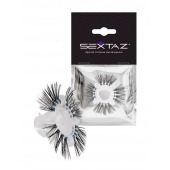 Эластичное эрекционное кольцо с черными «ресничками» - Sextaz - в Ульяновске купить с доставкой