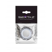 Эластичное эрекционное колечко с черными «ресничками» - Sextaz - в Ульяновске купить с доставкой
