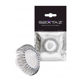 Эластичное эрекционное кольцо с длинными черными «ресничками» - Sextaz - в Ульяновске купить с доставкой