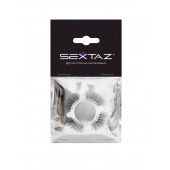 Эластичное кольцо с «ресничками» и 4 шариками - Sextaz - в Ульяновске купить с доставкой