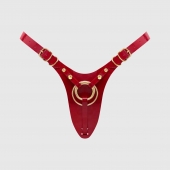 Красный пояс для фиксации насадок Strap-On-Me Leatherette Harness Fabulous - Strap-on-me - купить с доставкой в Ульяновске