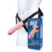 Мужской полый страпон на регулируемых ремешках - 22 см. - Sex Expert - купить с доставкой в Ульяновске