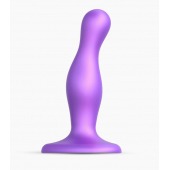 Фиолетовая насадка Strap-On-Me Dildo Plug Curvy size S - Strap-on-me - купить с доставкой в Ульяновске