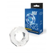 Прозрачное эрекционное кольцо в форме гайки - Sex Expert - в Ульяновске купить с доставкой