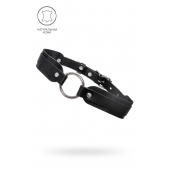 Черный кожаный чокер-ошейник со скруглёнными углами - Pecado - купить с доставкой в Ульяновске