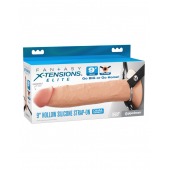 Телесный пустотелый фаллопротез 9’’ Hollow Silicone Strap-On - 24,1 см. - Pipedream - купить с доставкой в Ульяновске