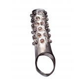 Дымчатая насадка на пенис с выпуклостями - 11 см. - Sex Expert - в Ульяновске купить с доставкой