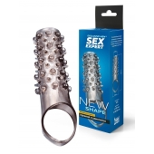 Дымчатая насадка на пенис с шипами и выпуклостями - 12 см. - Sex Expert - в Ульяновске купить с доставкой