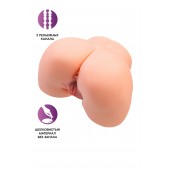 Телесный мастурбатор в форме попки с 2 любовными входами - No Name - в Ульяновске купить с доставкой