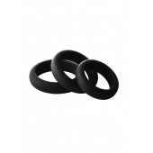 Набор из 3 черных эрекционных колец Smooth Silicone Cockring Pack - Dream Toys - в Ульяновске купить с доставкой