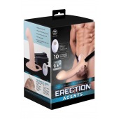 Телесный полый страпон с вибрацией Erection Agents - 24,1 см. - NMC - купить с доставкой в Ульяновске