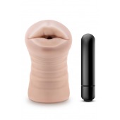 Телесный мастурбатор-ротик Nicole Vibrating Masturbator - Blush Novelties - в Ульяновске купить с доставкой