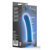 Синяя насадка с гладкой поверхностью Surrender 5.75 Inch Intermediate Pegging Dildo - 14,6 см. - Blush Novelties - купить с доставкой в Ульяновске