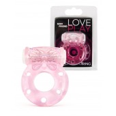 Розовое эрекционное виброкольцо с бабочкой - 1137 - в Ульяновске купить с доставкой