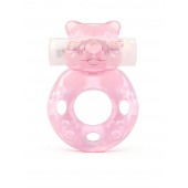 Розовое эрекционное виброкольцо в форме мишки - 1137 - в Ульяновске купить с доставкой