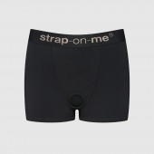 Черные трусики-боксеры для фиксации насадок Strap-on-me Harness Lingerie Allure - size S - Strap-on-me - купить с доставкой в Ульяновске