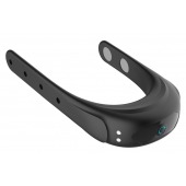 Черное эрекционное виброкольцо на ремешках - Boys of Toys - в Ульяновске купить с доставкой