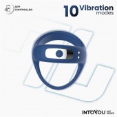 Синее интерактивное эрекционное виброкольцо Rank - Intoyou - в Ульяновске купить с доставкой