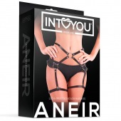 Черные стрепы на бёдра Aneir - Intoyou - купить с доставкой в Ульяновске